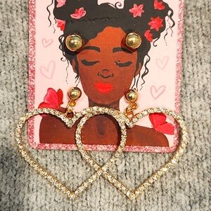Heart Earrings. 2 pairs NWT